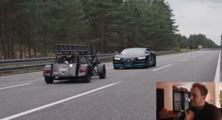 Caterham Seven dipakai Bugatti untuk ambil video Chiron